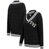Pittsburgh Steelers Pro Standard Women's Prep V-Neck Pullover Sweater Black - NFL