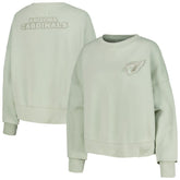 Arizona Cardinals Pro Standard Women's Oversized Cropped Neutral Pullover Sweatshirt Light Green - NFL