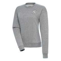 New York Yankees Antigua Women's Brushed Metallic Victory Pullover Sweatshirt for sale