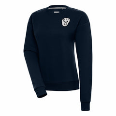 Milwaukee Brewers Antigua Women's Brushed Metallic Victory Pullover Sweatshirt for sale