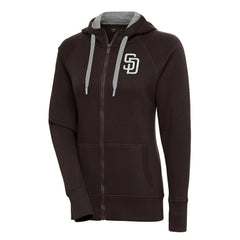San Diego Padres Antigua Women's Brushed Metallic Victory Full-Zip Hoodie Near Me