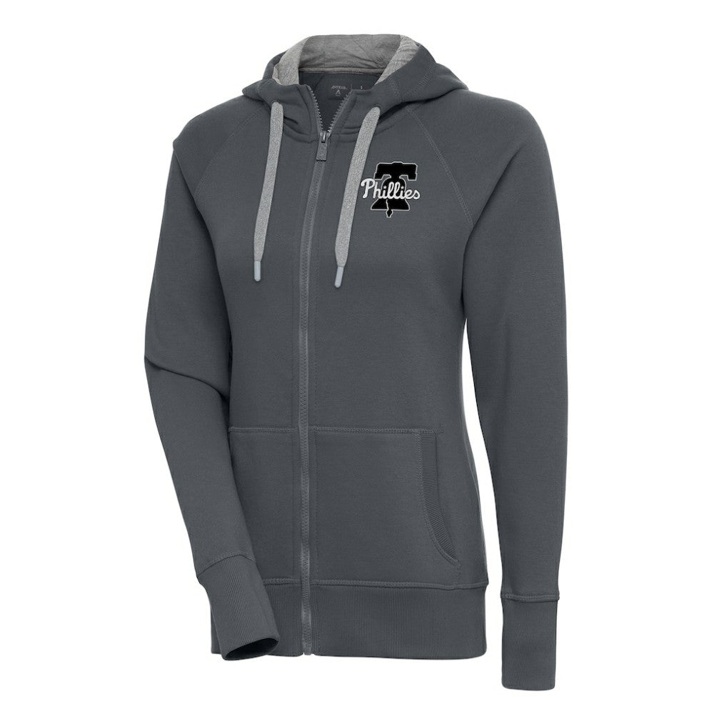 Philadelphia Phillies Antigua Women's Brushed Metallic Victory Full-Zip Hoodie for sale