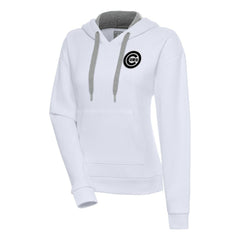 Chicago Cubs Antigua Women's Brushed Metallic Victory Pullover Hoodie Lifestyle