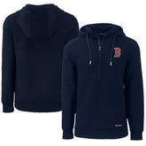 Boston Red Sox Cutter & Buck Roam Eco Half-Zip Recycled Pullover Hoodie Clearance