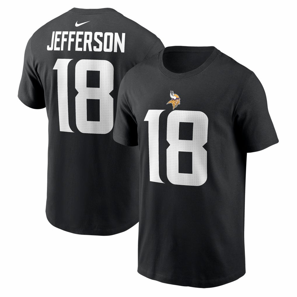 Justin Jefferson Minnesota Vikings Name & Number T-Shirt Black - Nike