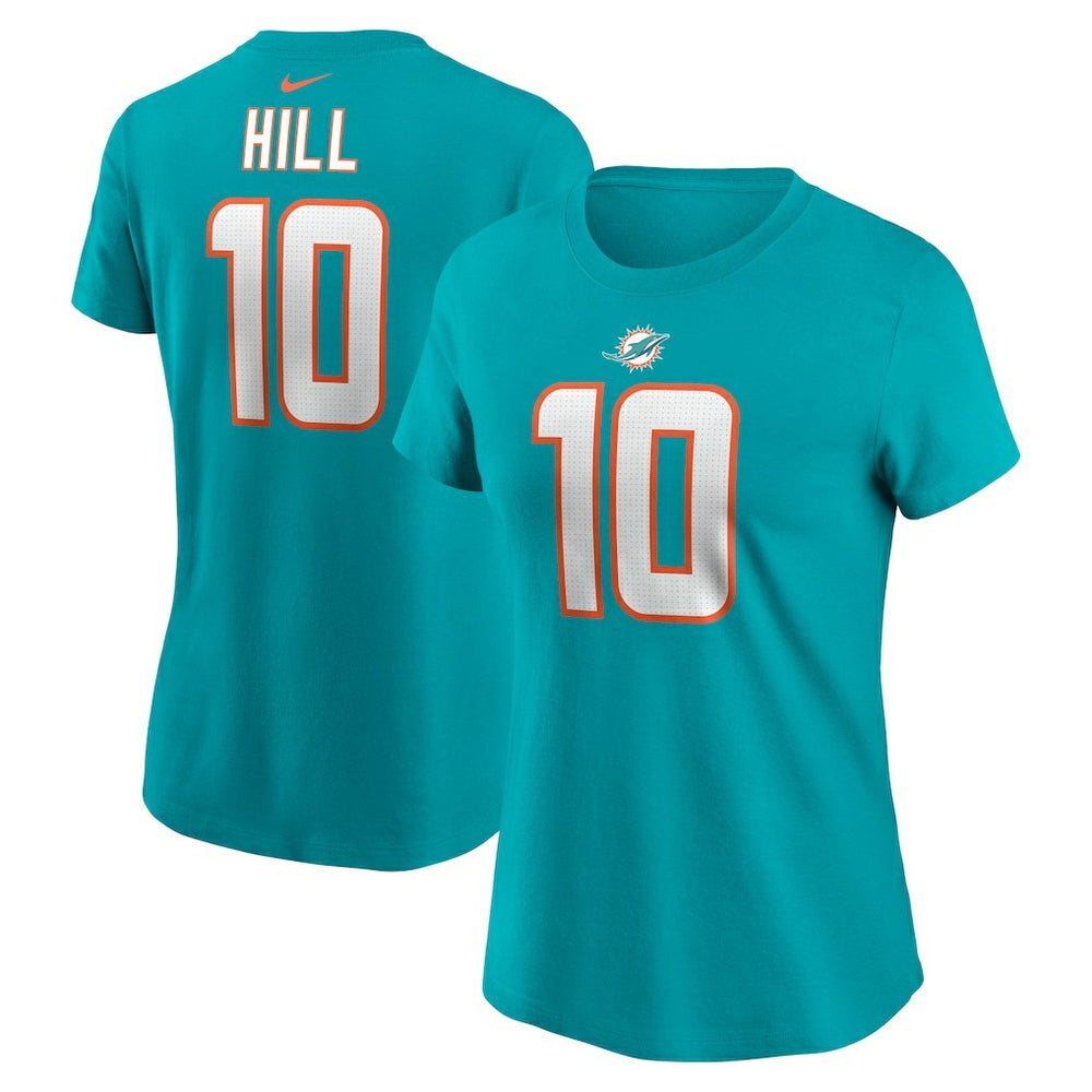 Tyreek Hill Miami Dolphins Women's Player Name & Number T-Shirt Aqua - Nike