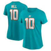 Tyreek Hill Miami Dolphins Women's Player Name & Number T-Shirt Aqua - Nike