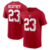 Christian McCaffrey San Francisco 49ers Player Name & Number T-Shirt Scarlet - Nike