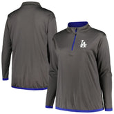 Los Angeles Dodgers Profile Women's Plus Size Quarter-Zip Jacket On Sale