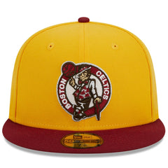 New Era - Boston Celtics Fall Leaves 2-Tone 59FIFTY Fitted Hat - Yellow/Red