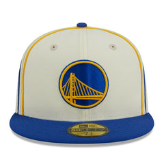 New Era - Golden State Warriors Piping 2-Tone 59FIFTY Fitted Hat - Cream/Royal