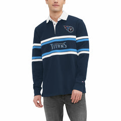 Tennessee Titans Tommy Hilfiger Cory Varsity Rugby Long Sleeve T-Shirt Navy - NFL