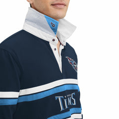 Tennessee Titans Tommy Hilfiger Cory Varsity Rugby Long Sleeve T-Shirt Navy - NFL