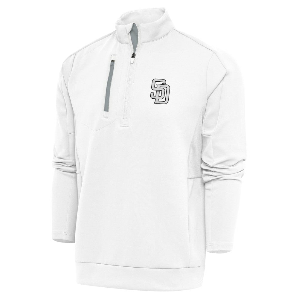 San Diego Padres Antigua Metallic Generation Quarter-Zip Pullover Top for sale