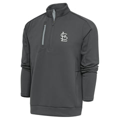 St. Louis Cardinals Antigua Metallic Generation Quarter-Zip Pullover Top On Sale