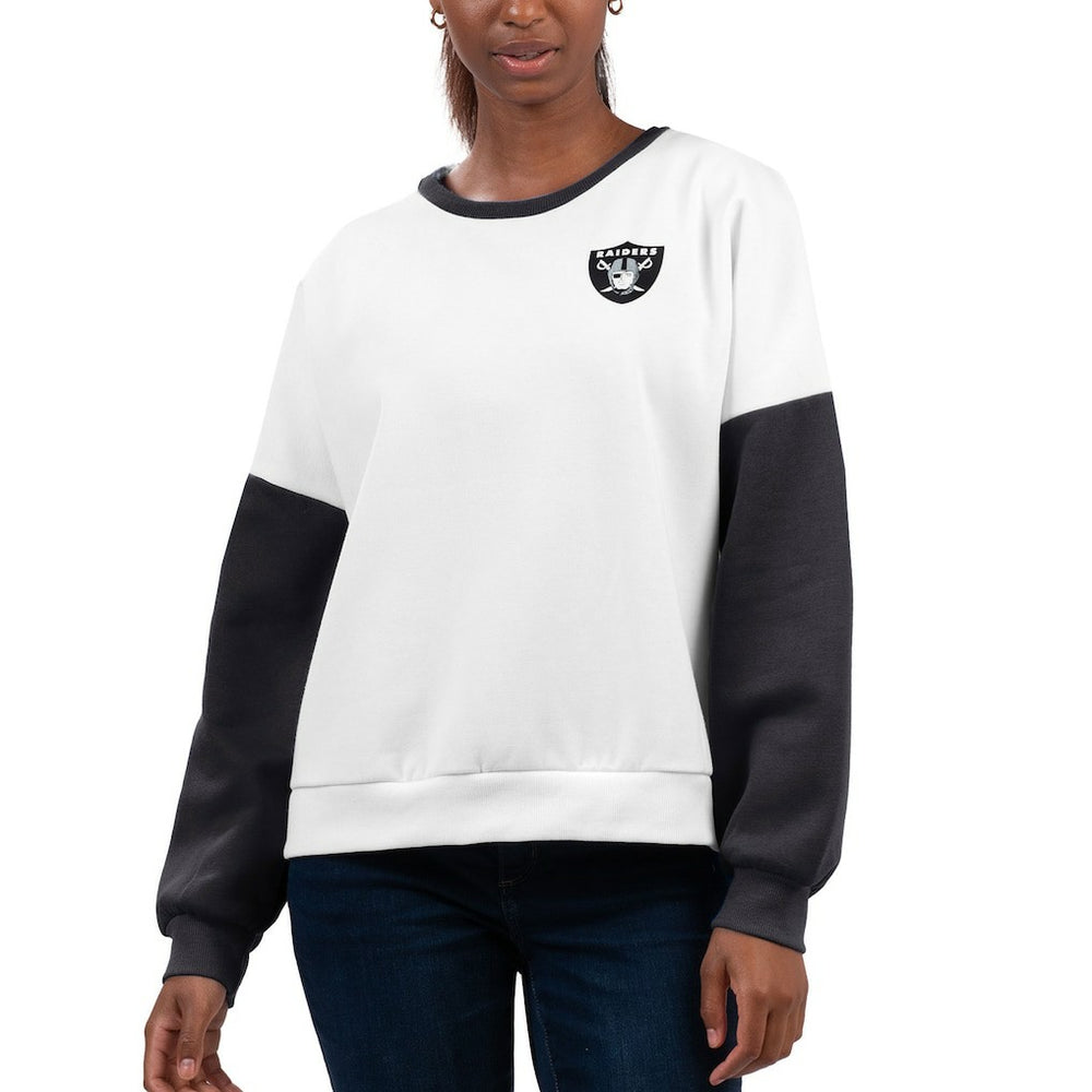 Las Vegas Raiders G-III 4Her by Carl Banks Women's A-Game Pullover Sweatshirt White - NFL