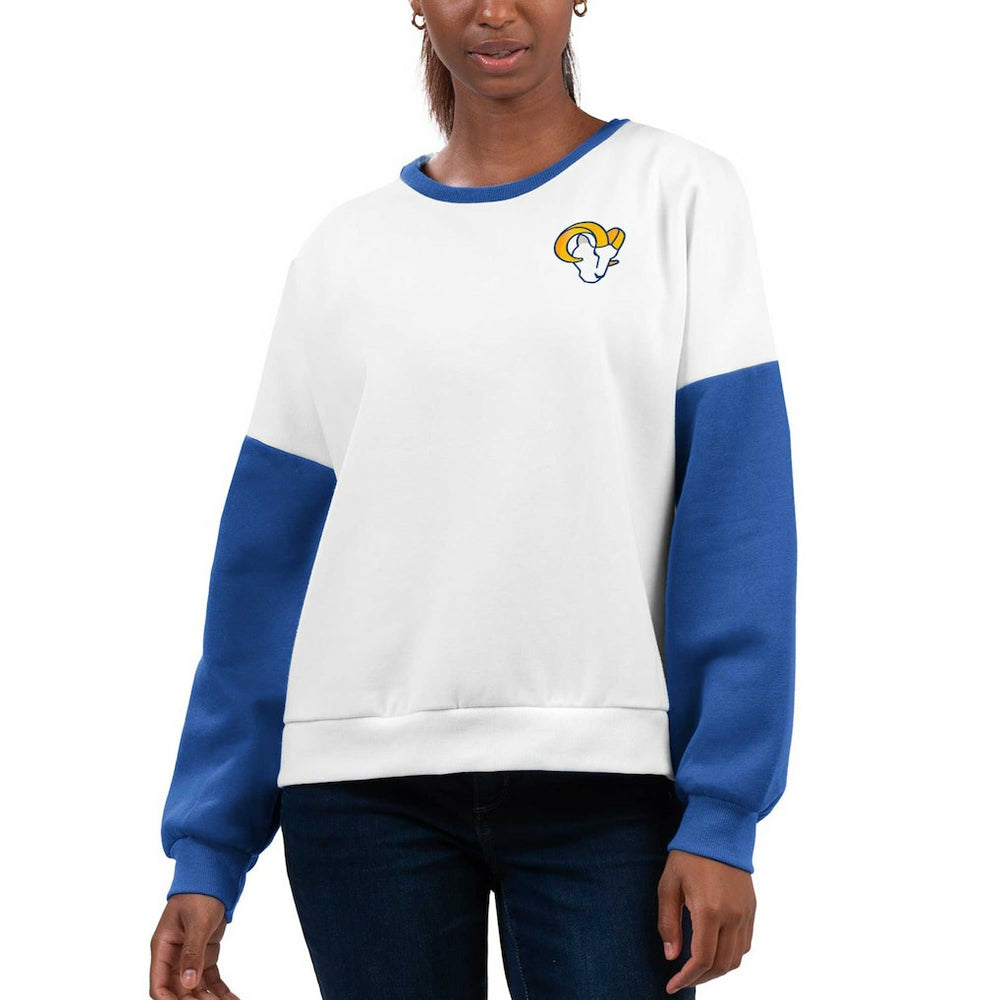 Los Angeles Rams G-III 4Her by Carl Banks Women's A-Game Pullover Sweatshirt White - NFL
