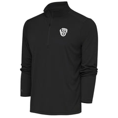 Milwaukee Brewers Antigua Metallic Tribute Quarter-Zip Top On Sale