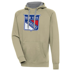 New York Rangers Antigua Victory Pullover Hoodie Khaki