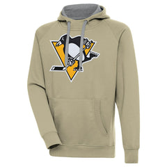 Pittsburgh Penguins Antigua Victory Pullover Hoodie Khaki