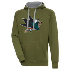 San Jose Sharks - Antigua Victory Pullover Hoodie Olive