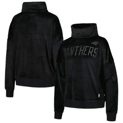 Carolina Panthers DKNY Sport Women's Deliliah Rhinestone Funnel Neck Pullover Sweatshirt Black - NFL
