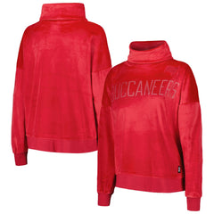 Tampa Bay Buccaneers DKNY Sport Women's Deliliah Rhinestone Funnel Neck Pullover Sweatshirt Red - NFL