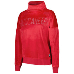 Tampa Bay Buccaneers DKNY Sport Women's Deliliah Rhinestone Funnel Neck Pullover Sweatshirt Red - NFL