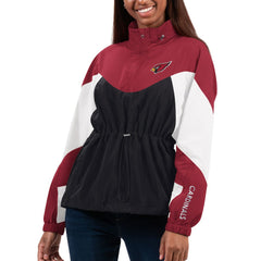 Arizona Cardinals G-III 4Her by Carl Banks Women's Tie Breaker Lightweight Quarter-Zip Jacket Black/Cardinal - NFL