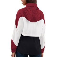 Arizona Cardinals G-III 4Her by Carl Banks Women's Tie Breaker Lightweight Quarter-Zip Jacket Black/Cardinal - NFL