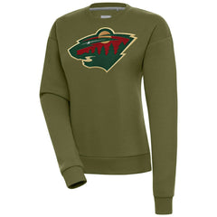 Minnesota Wild - Antigua Women's Victory Pullover Sweatshirt Olive