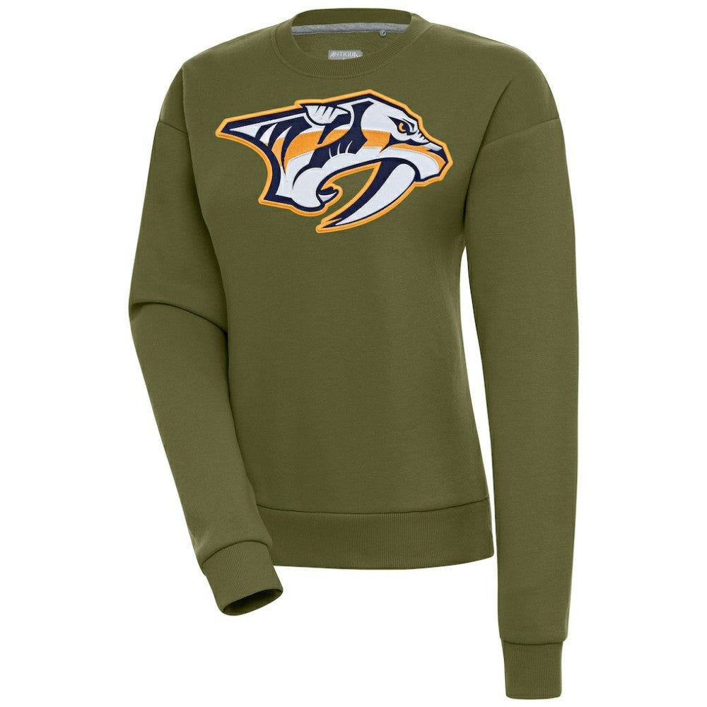 Nashville Predators - Antigua Women's Victory Pullover Sweatshirt Olive