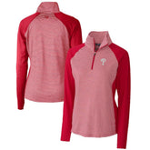 Philadelphia Phillies Cutter & Buck Women's DryTec Forge Tonal Stripe Half-Zip Top Near Me