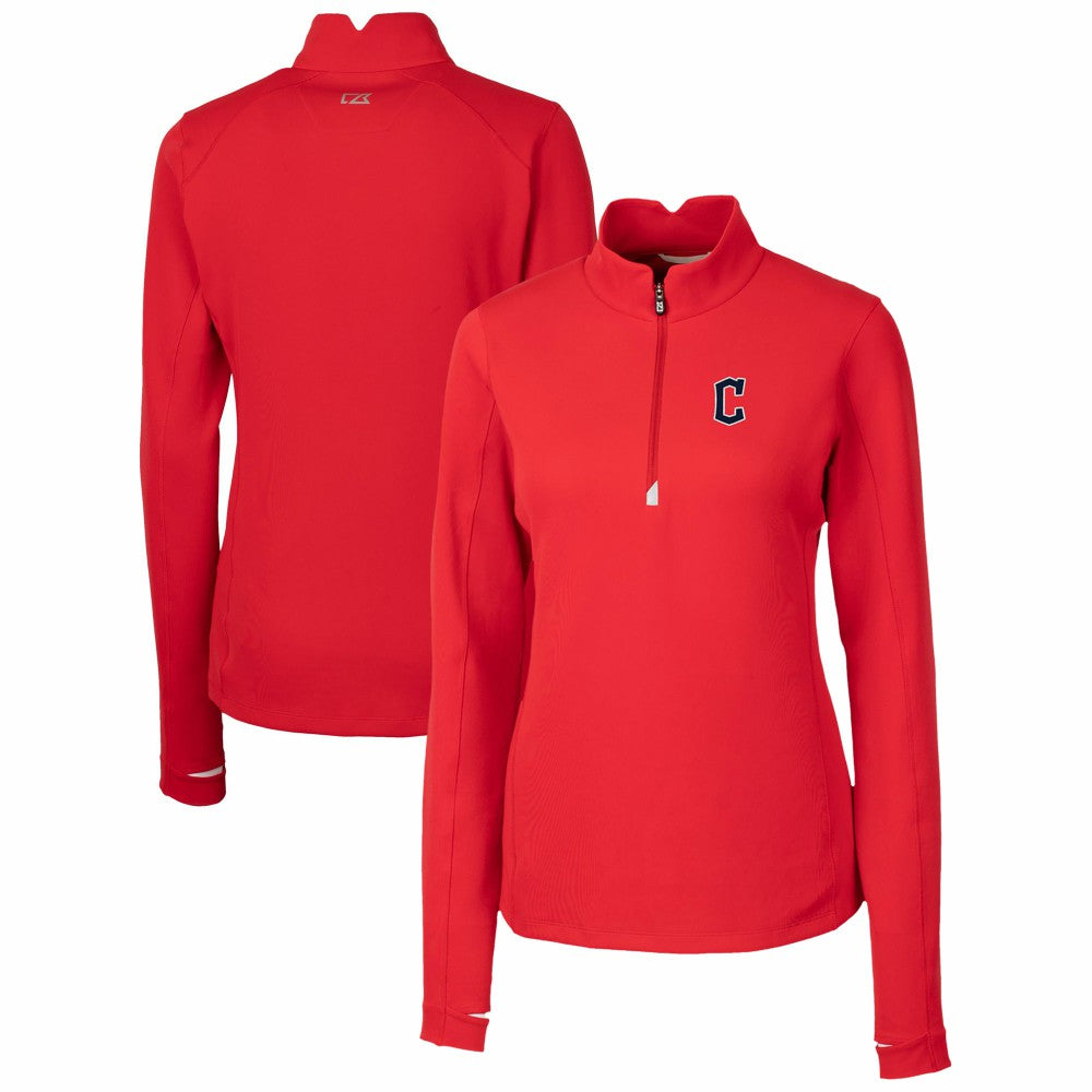 Cleveland Guardians Cutter & Buck Women's DryTec Traverse Stretch Quarter-Zip Pullover Top Lifestyle
