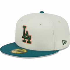Los Angeles Dodgers New Era Chrome 59FIFTY Fitted Hat Lifestyle