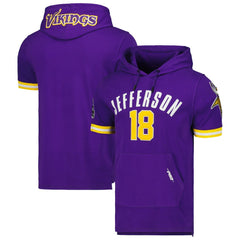 Justin Jefferson Minnesota Vikings Pro Standard Player Name & Number Hoodie T-Shirt Purple - NFL