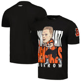 Joe Burrow Cincinnati Bengals Pro Standard Avatar Remix Player Graphic T-Shirt Black - NFL