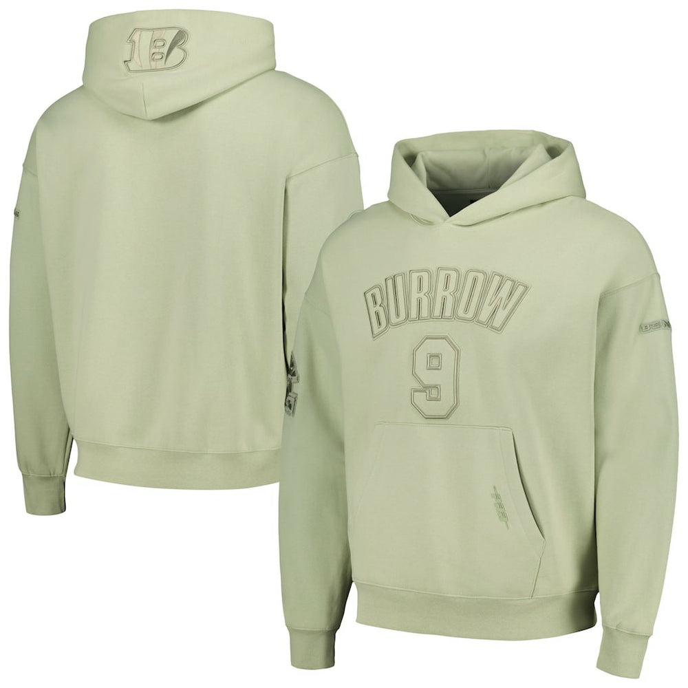 Joe Burrow Cincinnati Bengals Pro Standard Player Name & Number Pullover Hoodie Light Green - NFL