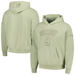 Joe Burrow Cincinnati Bengals Pro Standard Player Name & Number Pullover Hoodie Light Green - NFL