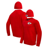 Kansas City Chiefs Pro Standard Crewneck Pullover Sweater & Cuffed Knit Hat Box Gift Set Red - NFL