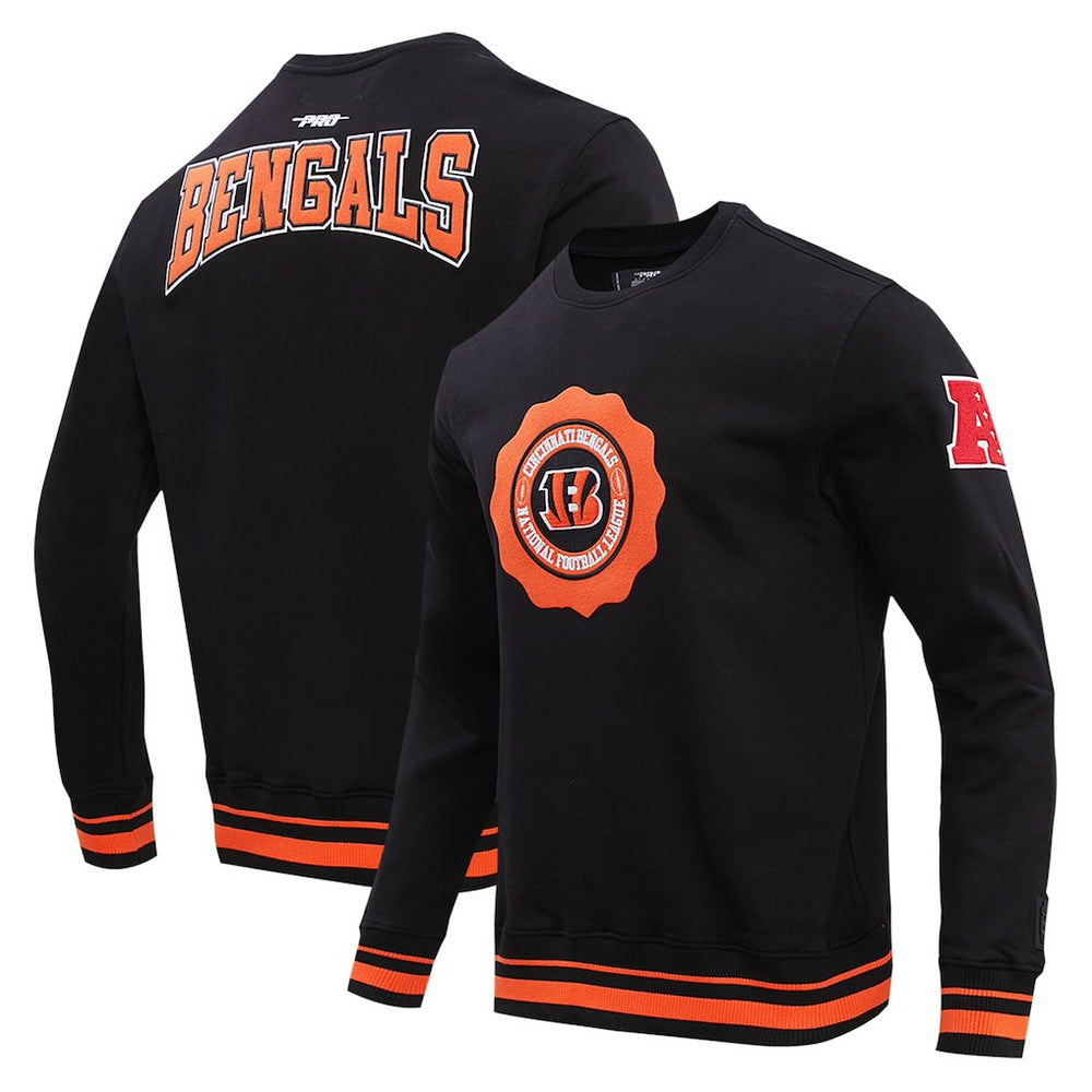 Cincinnati Bengals Pro Standard Crest Emblem Pullover Sweatshirt Black - NFL
