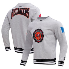 Tampa Bay Buccaneers Pro Standard Crest Emblem Pullover Sweatshirt Heather Gray - NFL