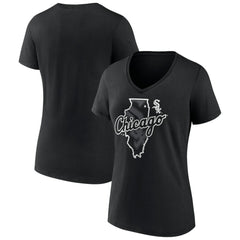 Chicago White Sox Women's Hometown Sox State V-Neck T-Shirt Clearance