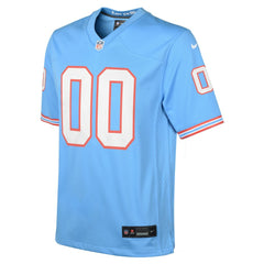 Tennessee Titans Youth Oilers Throwback Custom Game Jersey Light Blue - Nike
