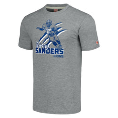 Barry Sanders Detroit Lions Homage Unisex Caricature Retired Player Tri-Blend T-Shirt Gray - NFL