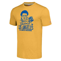 Eric Dickerson Los Angeles Rams Homage Unisex Caricature Retired Player Tri-Blend T-Shirt Gold - NFL
