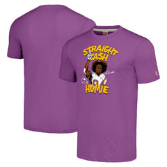 Randy Moss Minnesota Vikings Unisex Homage Caricature Retired Player Tri-Blend T-Shirt Heathered Purple - NFL