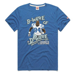 DeMarcus Ware Dallas Cowboys Homage Unisex Caricature Retired Player Tri-Blend T-Shirt Royal - NFL