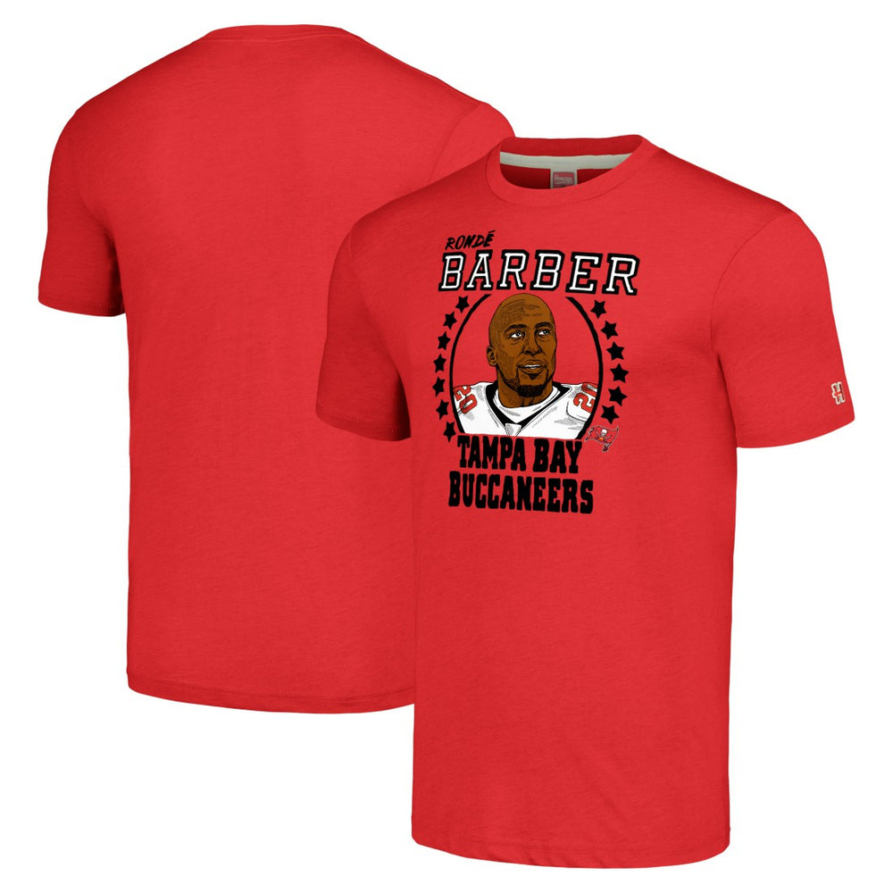 Ronde Barber Tampa Bay Buccaneers Homage Unisex Caricature Retired Player Tri-Blend T-Shirt Red - NFL