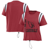 Arizona Cardinals WEAR by Erin Andrews Women's Cinched Colorblock T-Shirt Cardinal - NFL
